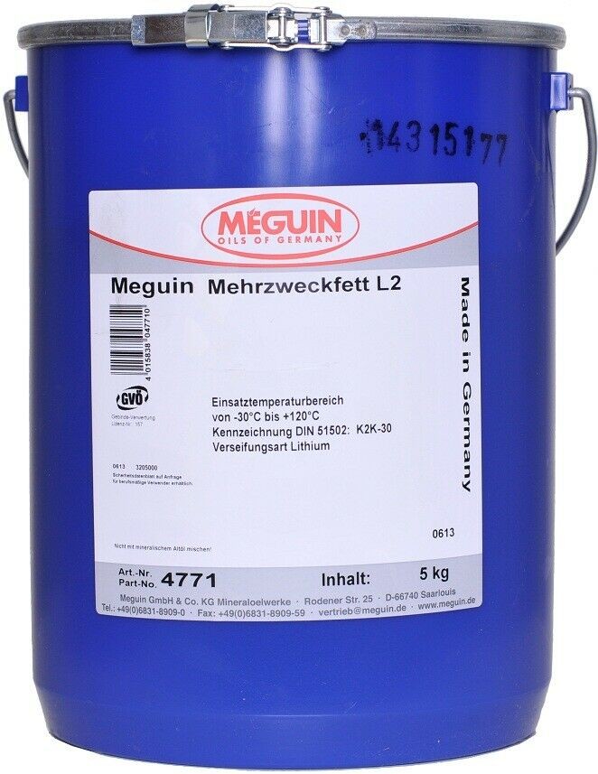 Meguin 4771 Mehrzweckfett L2 5kg Fett Eimer / Kübel - Motoröl günstig ...